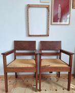 2 Huizinga stoelen, Amsterdamse school, Ophalen, Gebruikt, Twee, Bruin