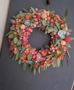 Verse krans met eucalyptus en droogbloemen, Huis en Inrichting, Ophalen of Verzenden, Nieuw