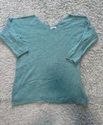 Lange turquoise gebreide V-hals trui van Solar, een maat, Kleding | Dames, Solar., Ophalen of Verzenden, Gedragen, Overige kleuren