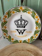 Prachtig antiek herdenkingsbord Wilhelmina SCM, Ophalen of Verzenden, Gebruikt