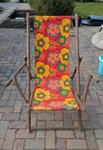 Retro opklapbare strandstoel / tuinstoel, Tuin en Terras, Tuinstoelen, Ophalen of Verzenden, Gebruikt, Hout