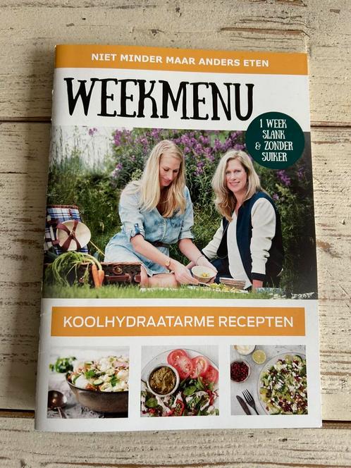 FOODSISTERS weekmenu koolhydraatarme recepten klein boekje, Boeken, Gezondheid, Dieet en Voeding, Gelezen, Dieet en Voeding, Ophalen of Verzenden