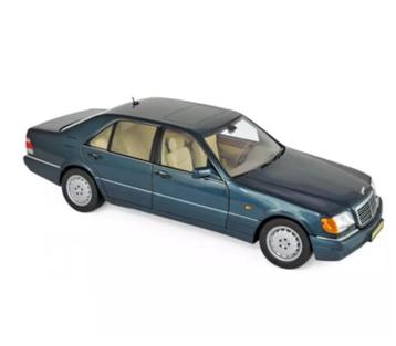 Mercedes Benz S600 1997 Blauw / Groen 1/18 NOREV ref: 183593 beschikbaar voor biedingen