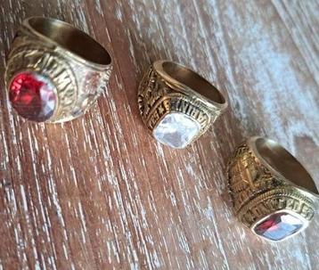 4 USA Army Navy ringen gold plated goede staat beschikbaar voor biedingen