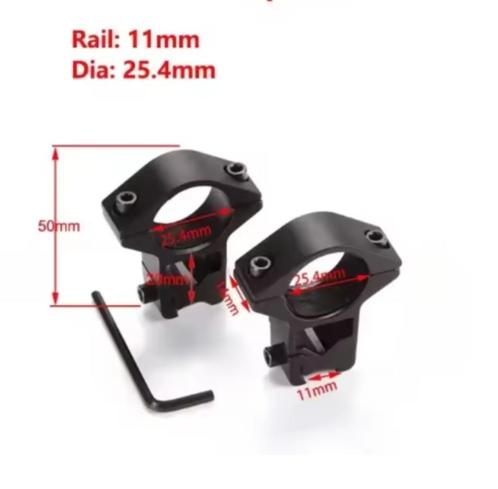 2x Scope mounts  voor 11mm rail en 25mm buisdiameter, Sport en Fitness, Schietsport-accessoires, Nieuw, Ophalen of Verzenden