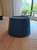 Blauwe velvet lampenkap, Huis en Inrichting, Lampen | Lampenkappen, Ophalen, Zo goed als nieuw, Rond, Minder dan 25 cm