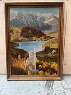 Geborduurd Schilderij Slot Neuschwanstein - Beieren, Antiek en Kunst, Ophalen