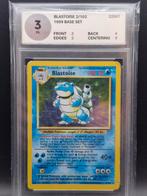 Blastoise 1999 base set woetoe grading 3, Losse kaart, Zo goed als nieuw, Verzenden