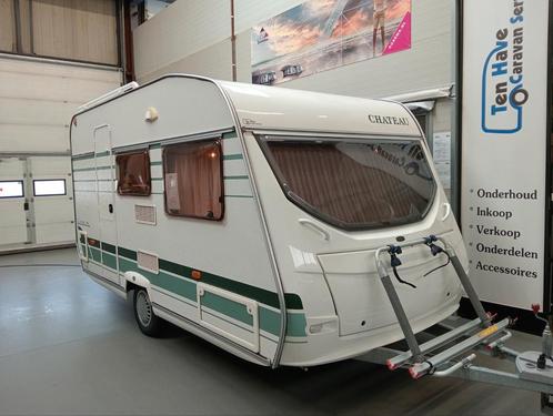 Chateau Carrat 390 leuke nette caravan met voortent, Caravans en Kamperen, Caravans, Bedrijf, tot en met 4, 750 - 1000 kg, Treinzit