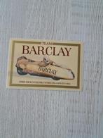 sticker TEAM BARCLAY streuer/schnieders Wereldkampioen 1984, Verzamelen, Verzenden, Zo goed als nieuw, Merk