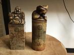 Vintage chinees speksteen lakstempel,boedha zegellak stempel, Antiek en Kunst, Ophalen