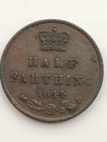 1/2 (half) farthing Engeland 1844 — Victoria — UNC--
