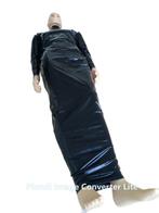 R6 Sexy Zwart Glanzend Metallic kunstleer. Jurk , maat 3XL.., Zwart, Maat 46/48 (XL) of groter, Nieuw, Ophalen of Verzenden