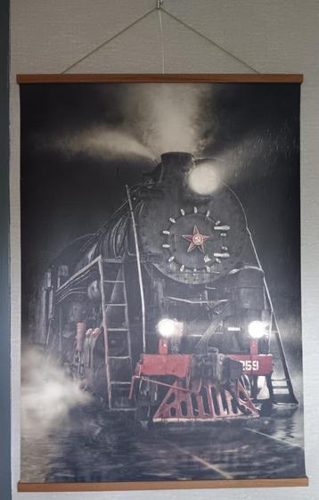 poster stoomlocomotief 100x70 (HxB) beschikbaar voor biedingen