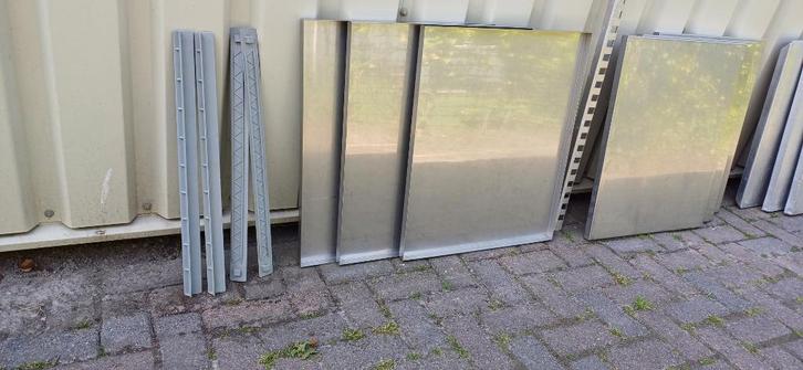 6 RVS Diep Koelkastplaat inlegbodem planken Plateau stelling, Witgoed en Apparatuur, Koelkasten en IJskasten, Zo goed als nieuw