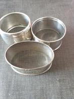 3 Zwaar Verzilverde Servetringen - Vintage, Ophalen of Verzenden, Zilver