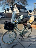 Mooie damesfiets / mamafiets met kinderzitjes en krat, Fietsen en Brommers, Fietsen | Dames | Moederfietsen, Ophalen, 2 zitjes