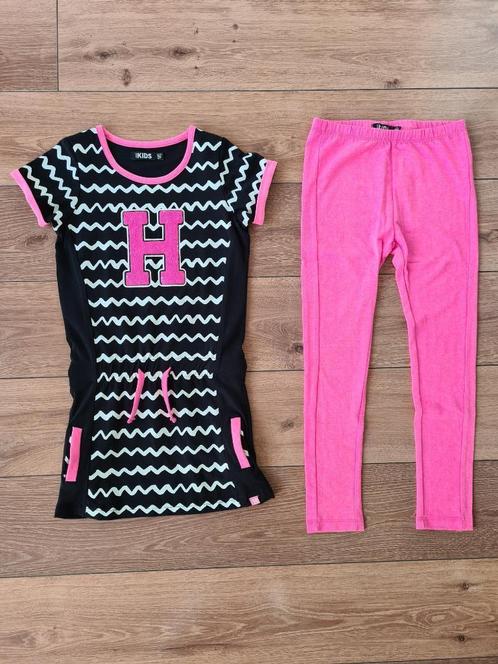 NIEUW jurk met legging 122 / 128 Europe Kids roze zwart, Kinderen en Baby's, Kinderkleding | Maat 122, Nieuw, Meisje, Setje, Ophalen