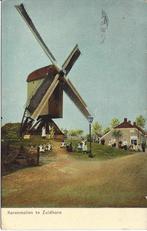 Zuidhorn (Gr.) Korenmolen, Volk, reclame Tromp Sneek, 1909, Verzenden, Voor 1920, Gelopen, Groningen