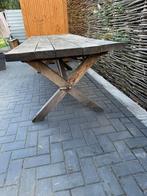 Eiken tuintafel, Tuin en Terras, Tuintafels, Ophalen, Gebruikt, Rechthoekig, Hout