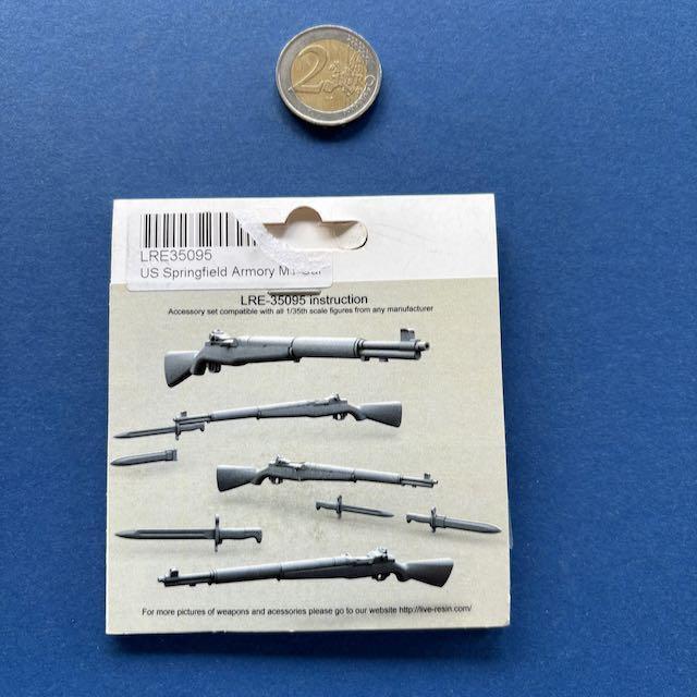 LiveResin LRE35095 US Springfield M1 Garand Rifle 1/35, Verzenden, Nieuw, 1:35 tot 1:50