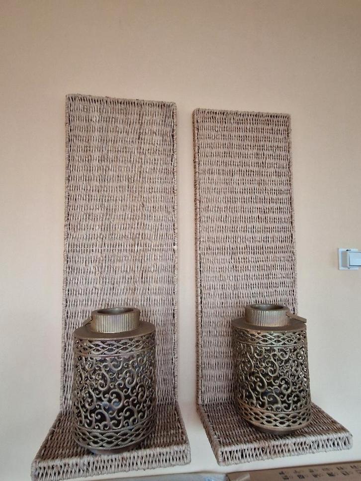 Geweldige wanddecoratie met 2 windlichten erbij, Huis en Inrichting, Woonaccessoires | Wanddecoraties, Zo goed als nieuw, Ophalen