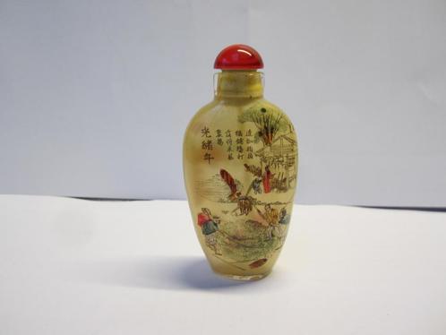 Chinese handbeschilderde snuff bottle, snuifflesje.9543#, Antiek en Kunst, Kunst | Niet-Westerse kunst, Ophalen of Verzenden