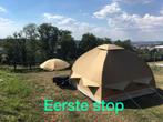 karsten opblaastent beige, 3x3 (Basis), Caravans en Kamperen, Tenten, Ophalen, Zo goed als nieuw, Tot en met 4