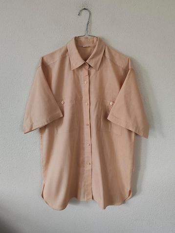 Vintage overhemd / blouse / beige / zandkleur / 38 / 40  beschikbaar voor biedingen