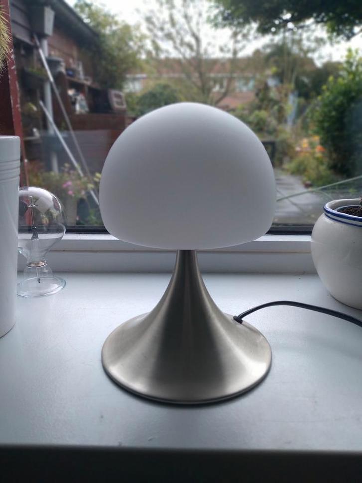 Mushroom Touch Lamp - Paddestoel Lamp, Huis en Inrichting, Lampen | Tafellampen, Minder dan 50 cm, Glas, Metaal, Ophalen of Verzenden
