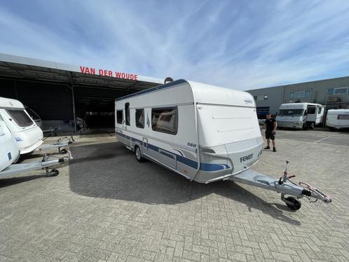 Fendt Topas 560 Enkele bedden, Rondzit, Caravans en Kamperen, Caravans, Bedrijf, tot en met 4, Rondzit, Fendt, 2 aparte bedden