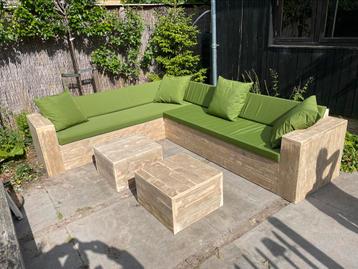 Robuuste Loungeset Steigerhout Loungebank Tuinset Tuinbanken beschikbaar voor biedingen
