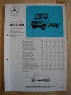 Mercedes 307 308 Technische Specificatie Brochure 1980 307D, Ophalen, Mercedes, Zo goed als nieuw, Mercedes-Benz