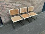 3 Vintage cesca webbing thonet stoelen, Marcel Breuer style, Huis en Inrichting, Stoelen, Ophalen, Gebruikt, Hout, Drie