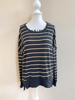 DenHam wijde trui, blauw, geel-wit maat M, Maat 38/40 (M), Denham, Blauw, Ophalen of Verzenden