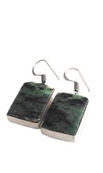 zilver oorbellen Robijn Zoisiet, Hangers, Verzenden, Nieuw, Met edelsteen