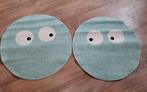 2 leuke mintgroene ronde vloerkleedjes, Ophalen of Verzenden