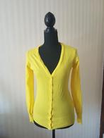 Leuk vest cardigan in vrolijk zonnig geel S 36, rekt mee., Verzenden, Gedragen, Maat 36 (S), Geel