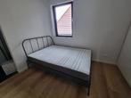 Ikea metalen bedframe + lattenbodem, Ophalen, Tweepersoons, 140 cm, Zo goed als nieuw