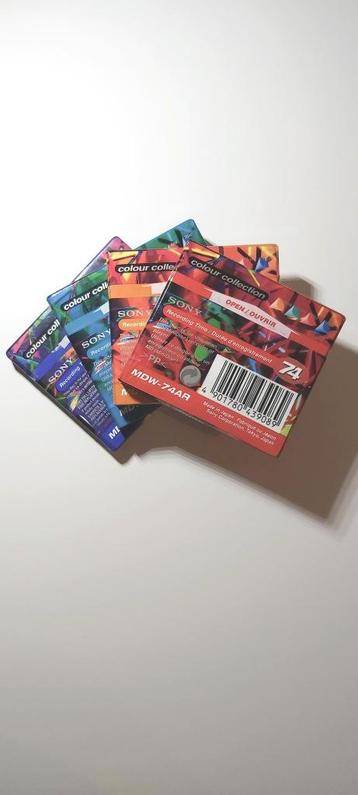 NEW > 4x Minidisc Sony Color 74 Min beschikbaar voor biedingen