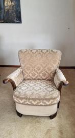 grappige vintage fauteuil, Ophalen, Hout, Gebruikt, 75 tot 100 cm