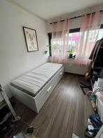 IKEA Brimnes bed + spring mattress, Huis en Inrichting, Ophalen, 90 cm, Eenpersoons, Wit