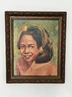 Balinees vrouwen gezicht, Antiek en Kunst, Kunst | Schilderijen | Klassiek, Ophalen
