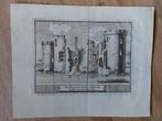 2 / Slot van Abcoude - Originele gravure uit 1736, Antiek en Kunst, Kunst | Etsen en Gravures, Ophalen of Verzenden