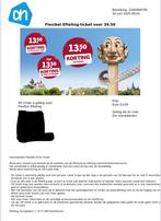 Efteling ticket, Tickets en Kaartjes, Eén persoon, Ticket of Toegangskaart