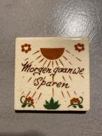 Oud Mini Spreuktegeltje - 4,7cm, Antiek en Kunst, Ophalen of Verzenden