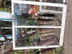 Sponningen met dubbel monumentenglas, Doe-het-zelf en Verbouw, Kozijnen en Schuifpuien, Gebruikt, Raamkozijn, 75 tot 150 cm, Hout