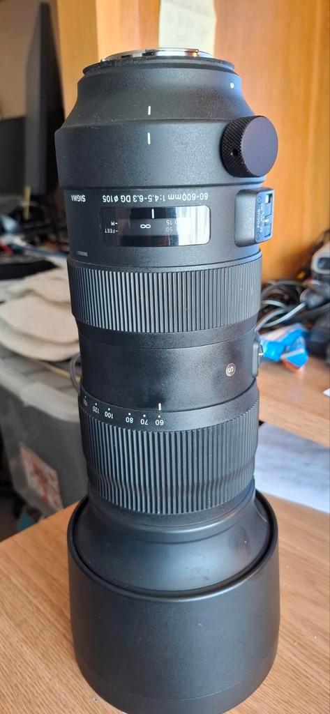 Sigma 60-600 sports lens voor Canon., Audio, Tv en Foto, Fotografie | Lenzen en Objectieven, Zo goed als nieuw, Telelens, Ophalen of Verzenden