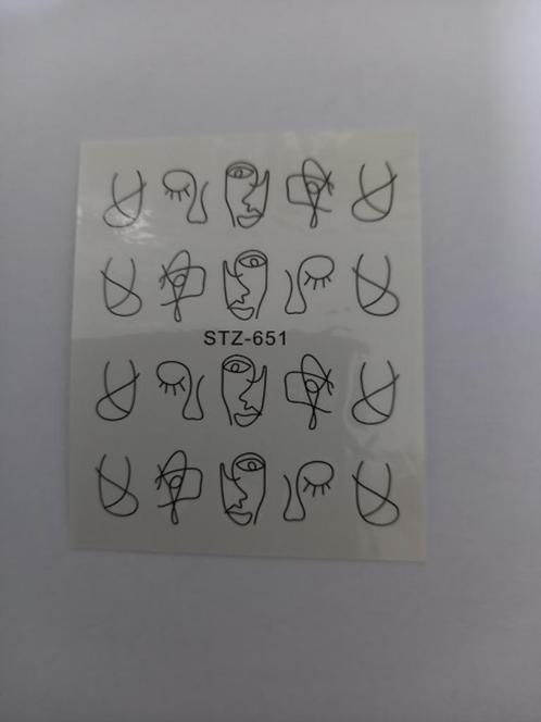 Velletje nagel water decals stickers STZ-651 kunst figuren g, Sieraden, Tassen en Uiterlijk, Uiterlijk | Cosmetica en Make-up