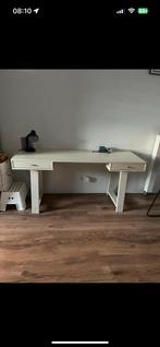 Site table wit stevig hout zsm ophalen. Is al uit elkaar, Huis en Inrichting, Tafels | Sidetables, Ophalen, Gebruikt, 25 tot 50 cm